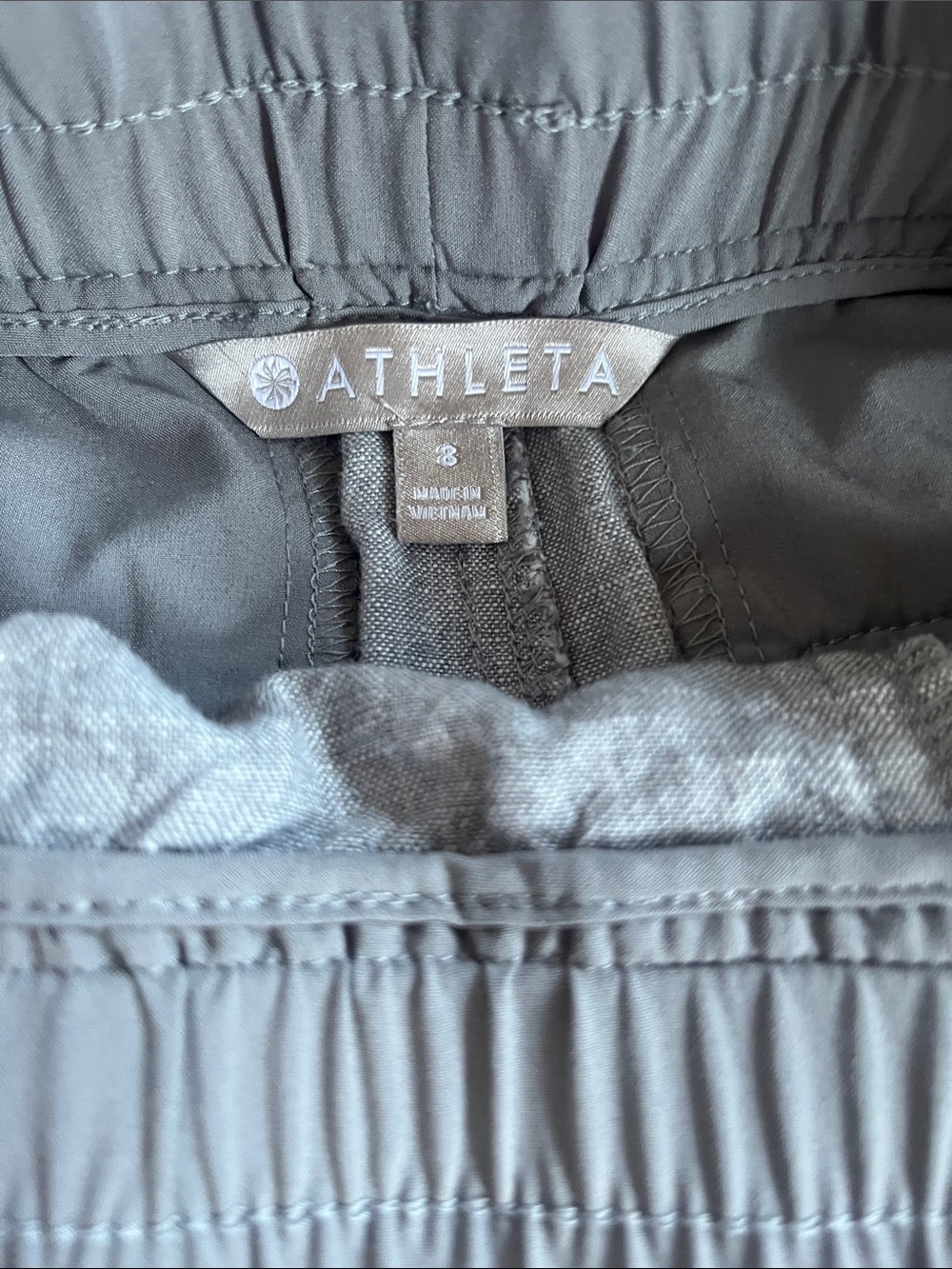 ATHLETA Cabo Linen Shorts Gray size 8 - Picture 4 of 10